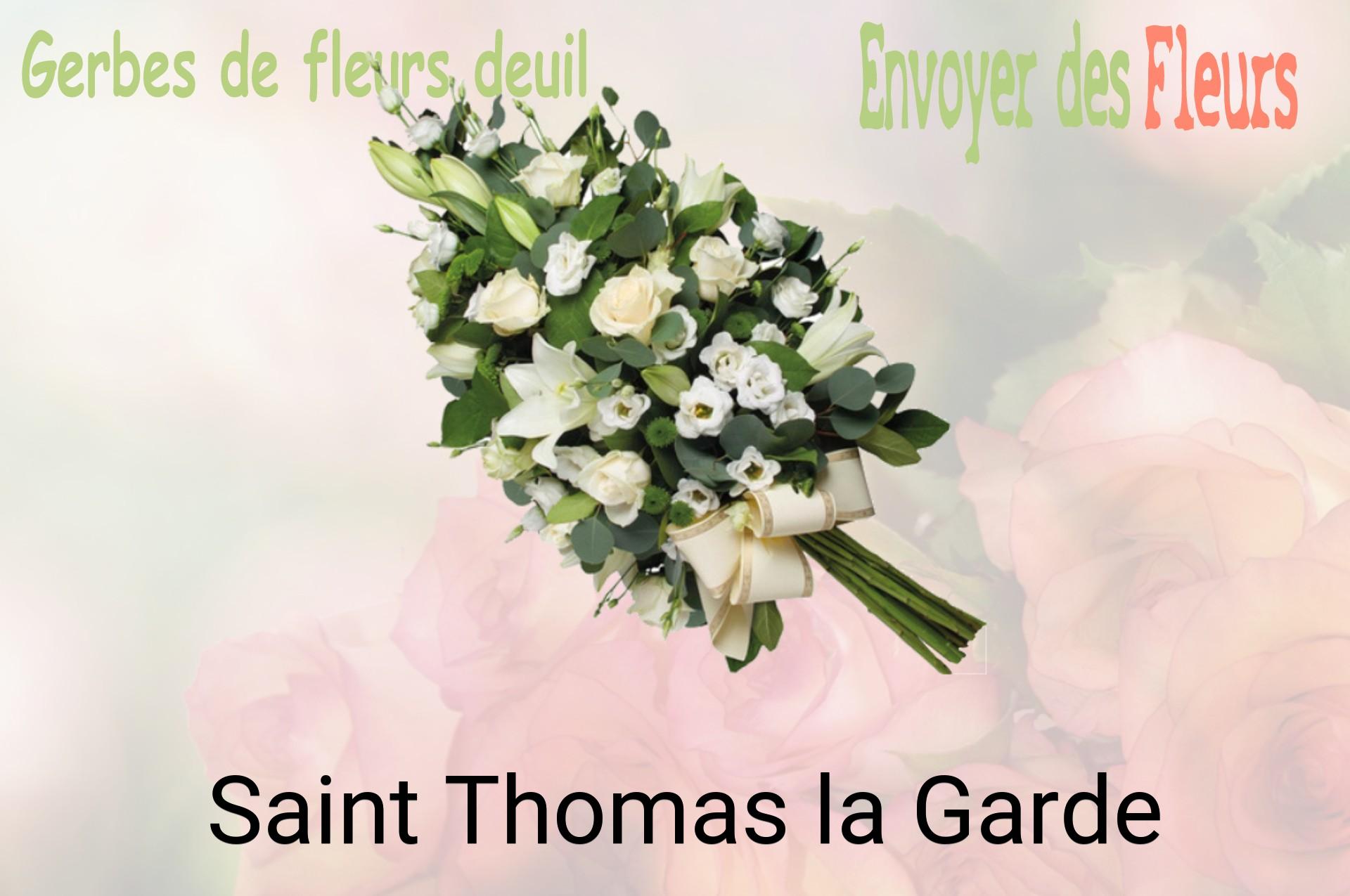 Gerbe de fleurs de deuil livrée à Saint-Thomas-la-Garde